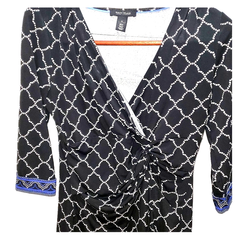 white house black market short faux wrap dress